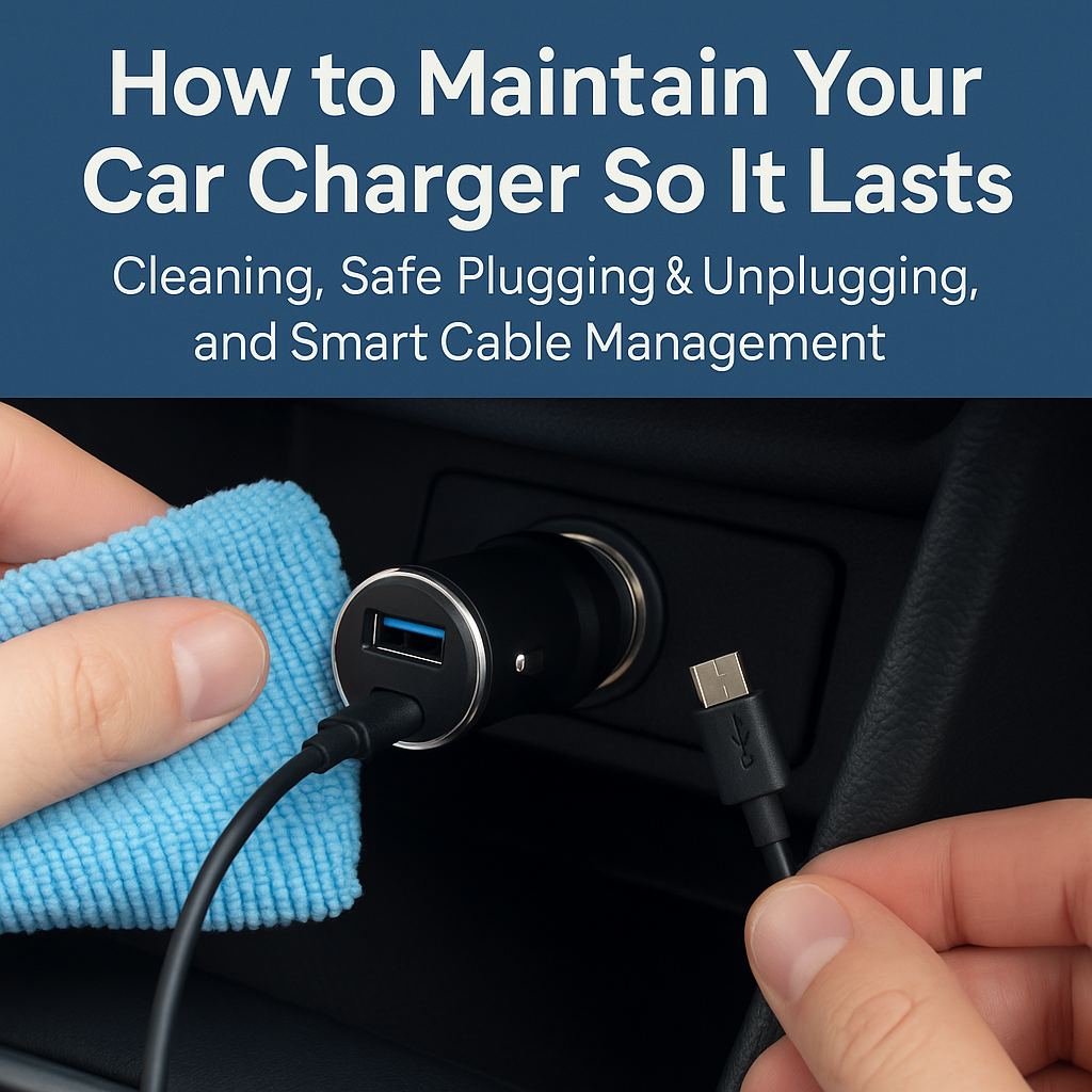 How to Maintain Your Car Charger So It Lasts: Cleaning, Safe Plugging & Unplugging, and Smart Cable Management