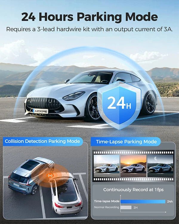 12" 4K Mirror Dash Cam with Rear Camera + GPS + WiFi + 64GB Card – Front & Rear Recording System - Office Catch