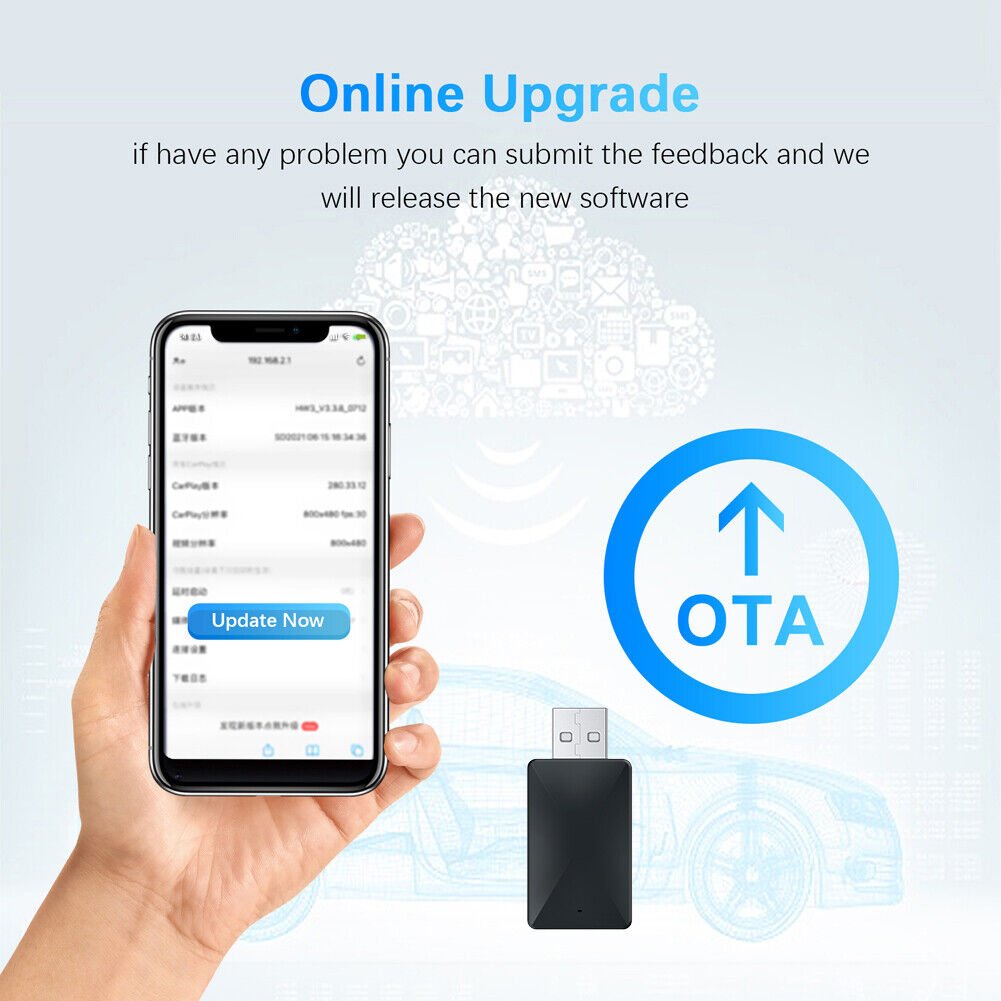 2 in1 Wireless Carplay Android Auto Adapter WiFi BT Auto Connect Mini USB Dongle - Office Catch