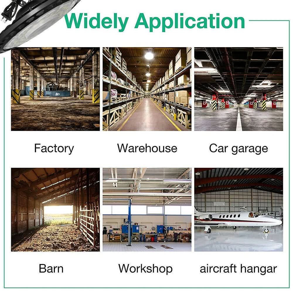 2 - Pack 500W LED UFO High Bay Lights – 150LM/W Industrial Fixtures, 6500K, AU Plug - Office Catch