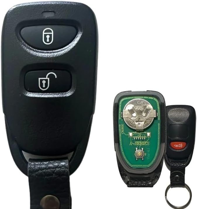 2 Pack Replacement Hyundai Santa Fe & Tucson 2 - Button Remote Key Shell Case – Durable Housing with Rubber Button Pad - Office Catch