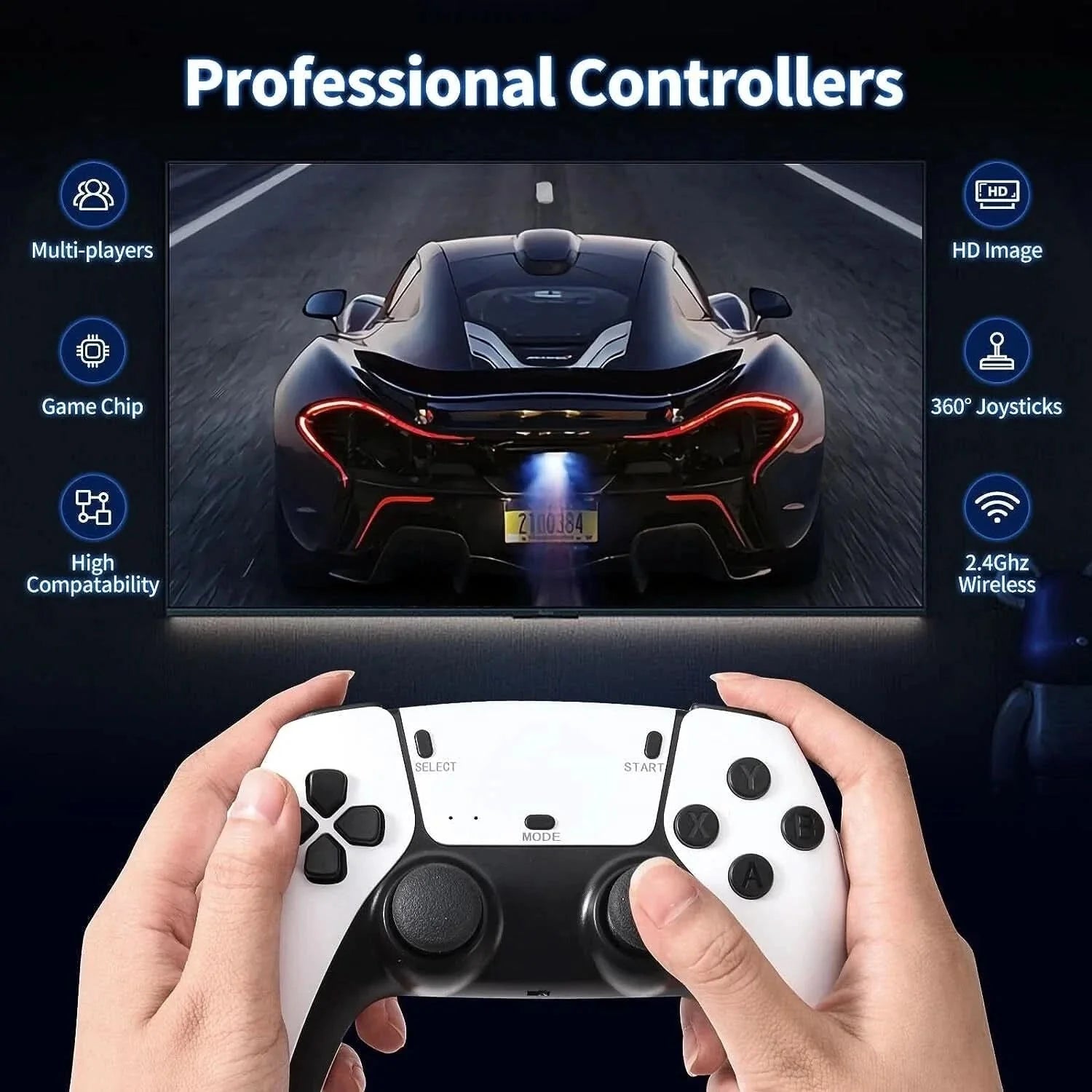 20000+ 4K HDMI TV Video Game Stick Retro Gaming Console w/ 2 Wireless Controller - Office Catch