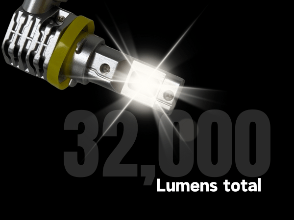 2PCS H8 H9 H11 LED Headlight Bulbs 6500K White | 3200LM High/Low Beam Globes – AUXITO - Office Catch