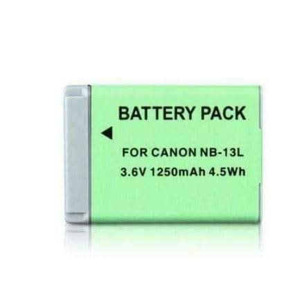 2x NB - 13L 1250mAh Batteries + Smart LCD USB Charger for Canon PowerShot G7X, G7X Mark II, G9X, G5X - Office Catch