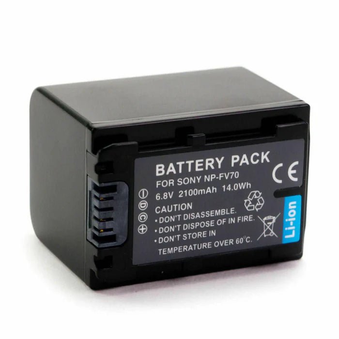 2x NP - FV70 2100mAh Batteries + Dual USB Charger for Sony Handycam & NEX Series – NP - FV30, NP - FV50, NP - FV70, NP - FV100 Compatible - Office Catch