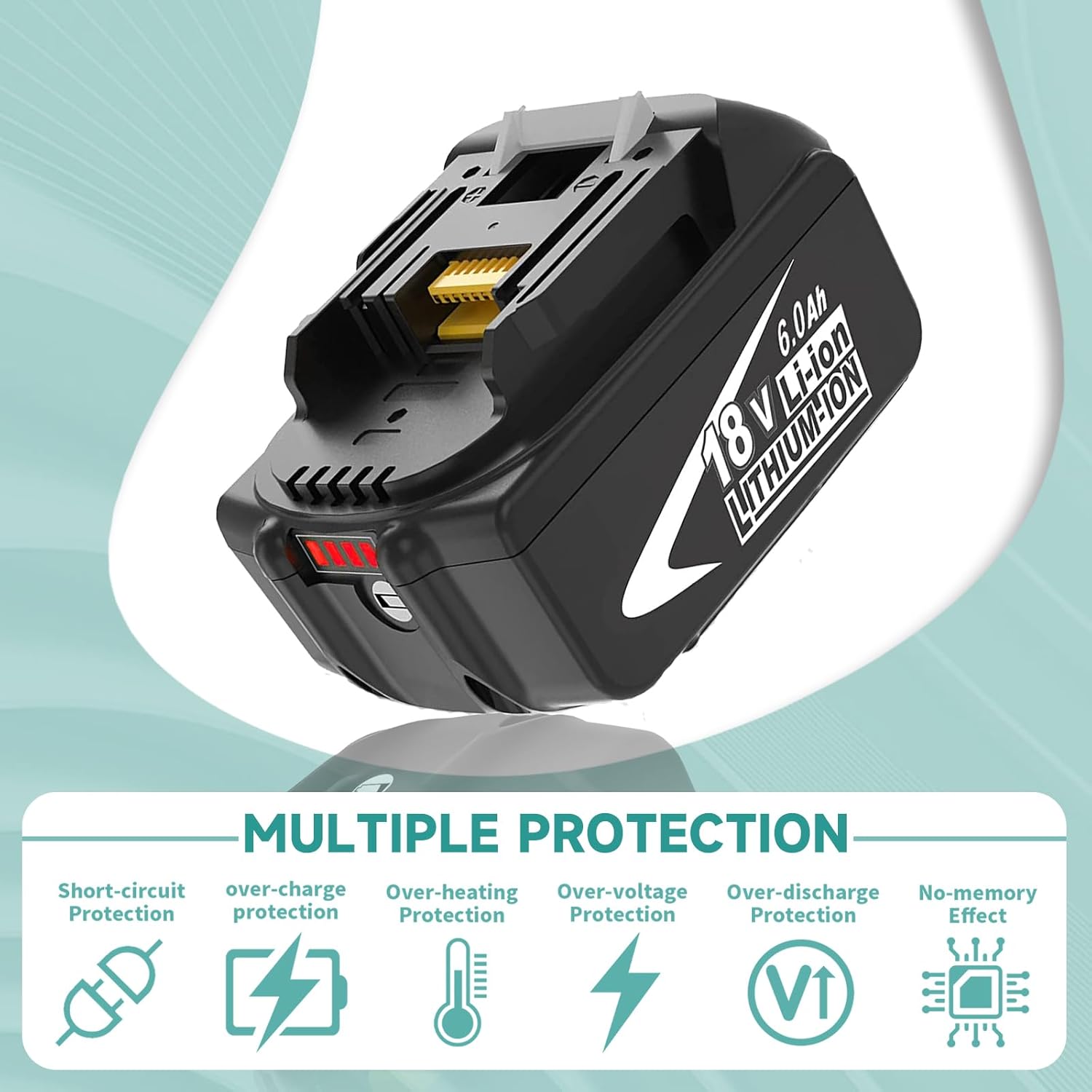2x Replacement Battery + Charger Combo Compatible with Makita 18v Cordless Power Tools - Office Catch