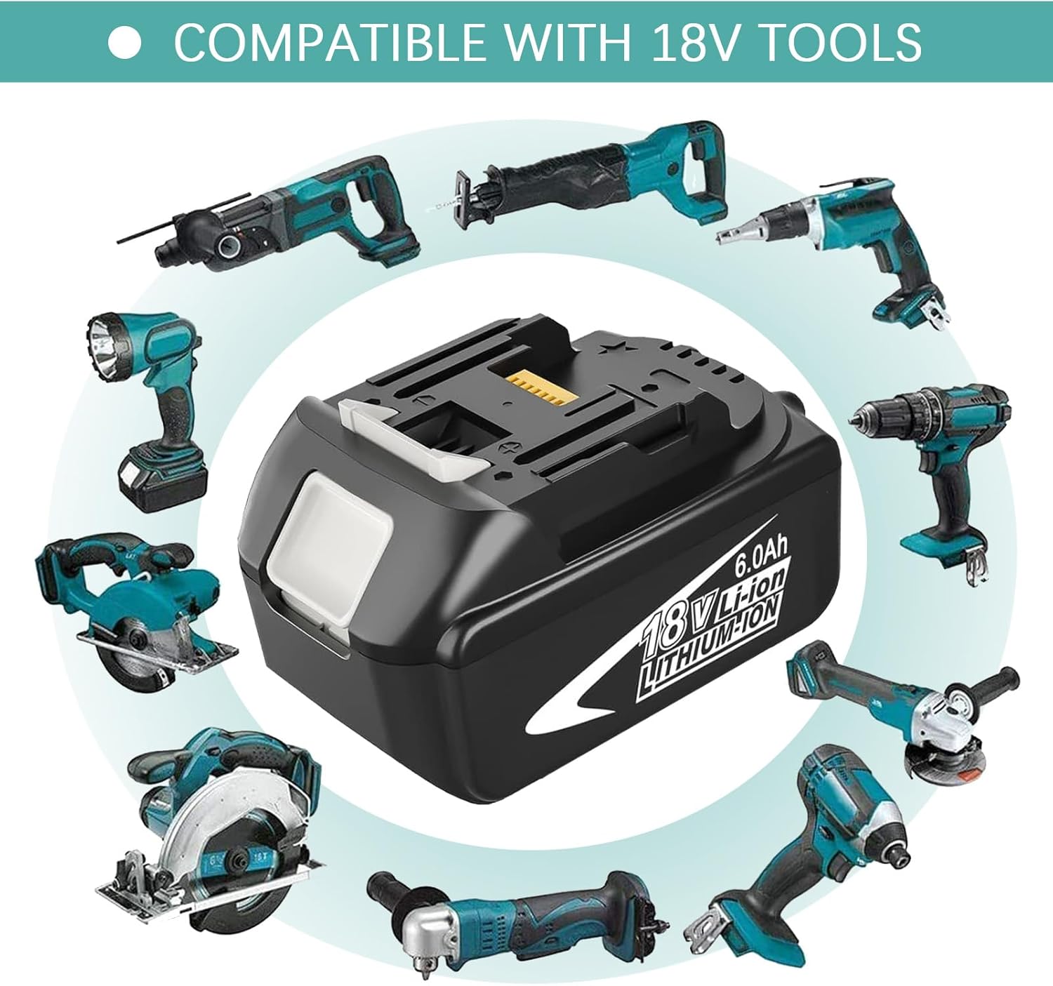 2x Replacement Battery + Charger Combo Compatible with Makita 18v Cordless Power Tools - Office Catch