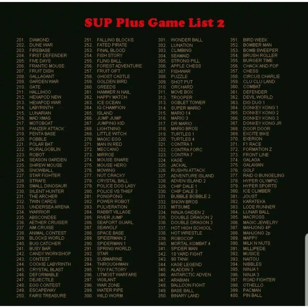 Handheld Game Sup 400 In Game List Sup Gameboy 400 In Sup Game Box