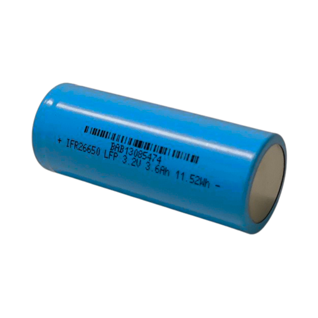 High-Capacity 26650 LiFePO4 Battery 2-Pack for Scooter, Torch & Power Bank