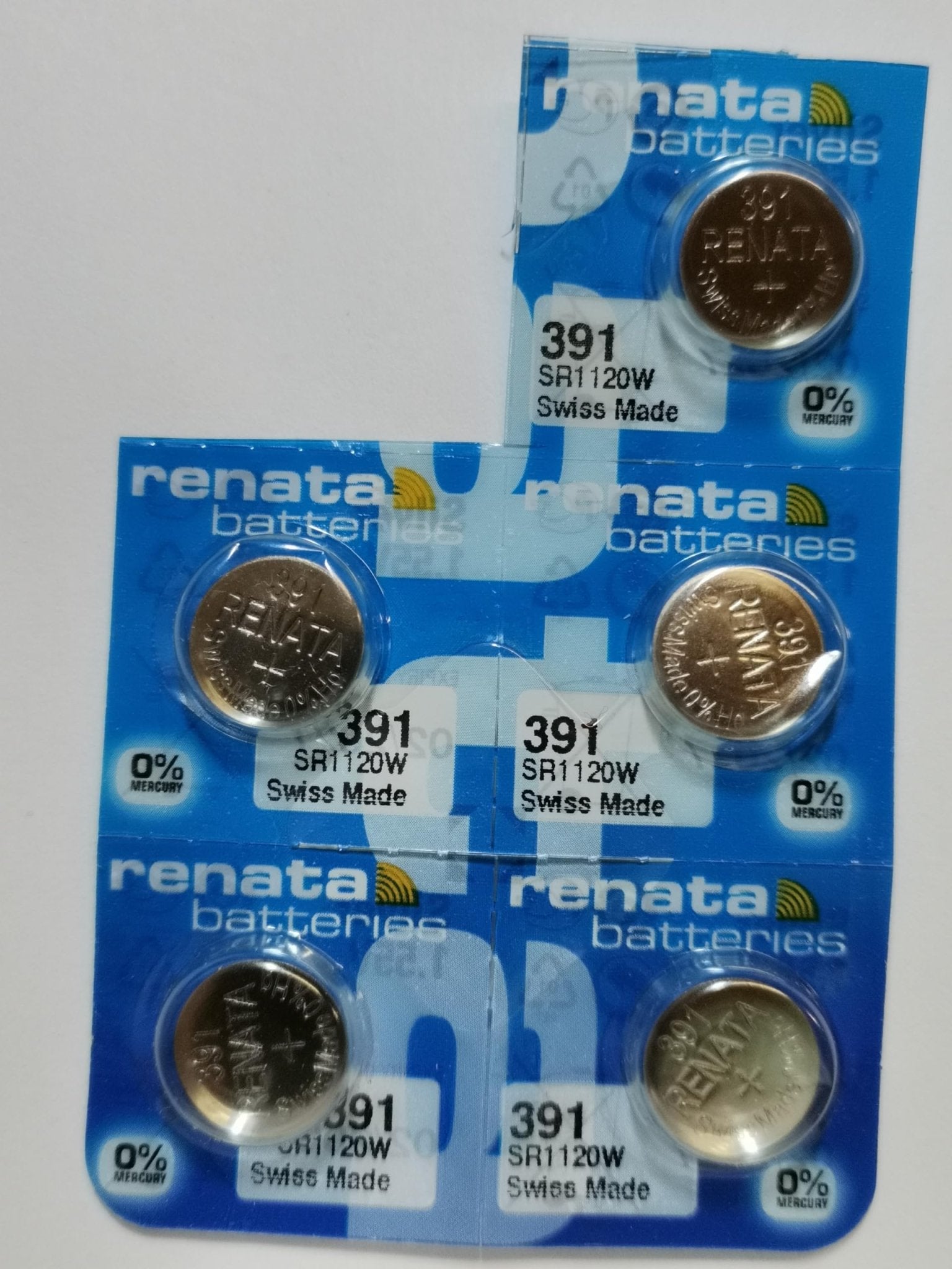 5 Pack | SR55 / SR1120S / 381 Renata Silver Oxide Battery – High - Performance Button Cell - Office Catch