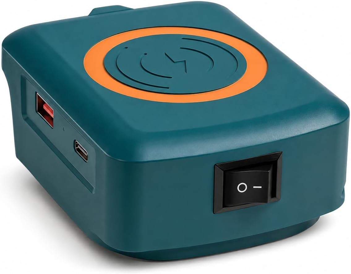 TAVICE Type-C USB Wireless Phone Charger Adapter Compatible with Makita 18V LXT Battery
