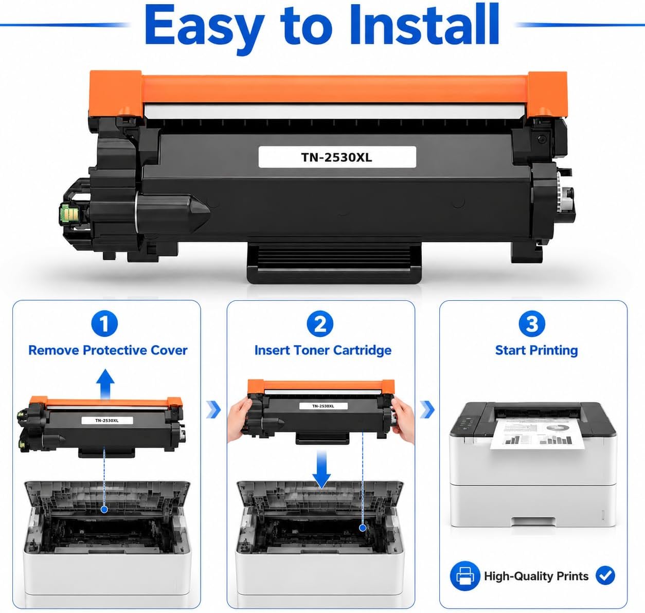 TAVICE 2X TN2530XL Toner Compatible with Brother MFC-L2800DW DCP-L2640DW HL-L2460DW