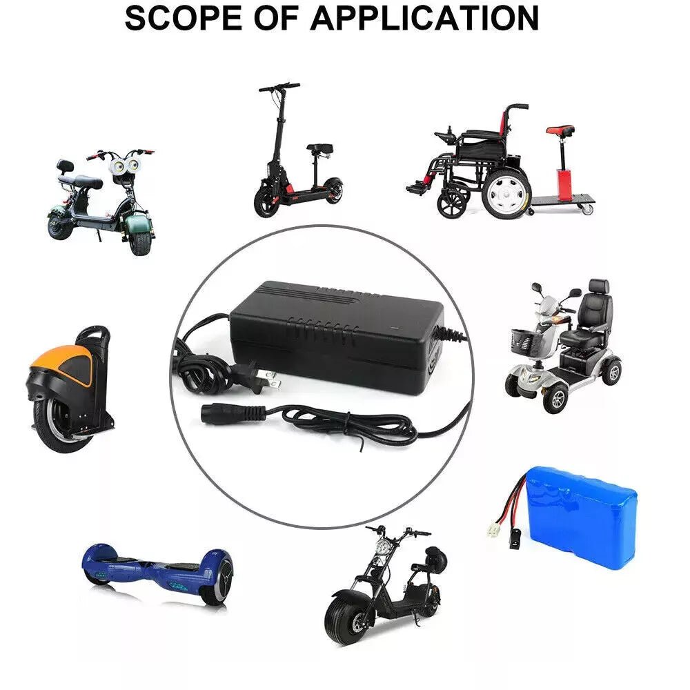 67.2V 2A Lithium Battery Charger for 60V 16S Electric Scooter & eBike – 3 - Pin AU Plug - Office Catch