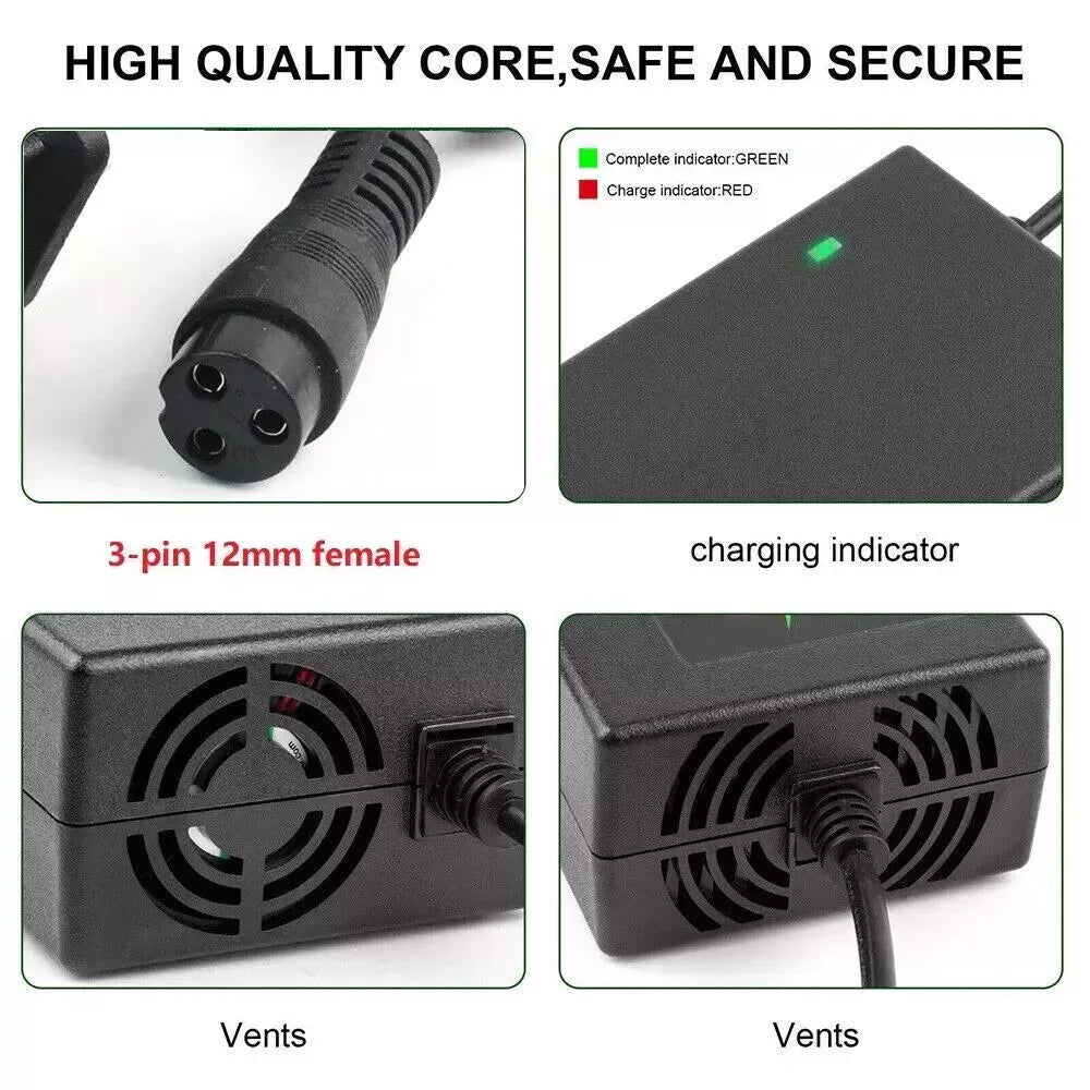 67.2V 2A Lithium Battery Charger for 60V 16S Electric Scooter & eBike – 3 - Pin AU Plug - Office Catch