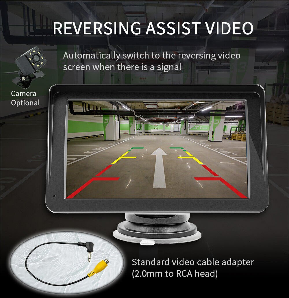 7" Portable Wireless Apple Carplay Android auto Car Stereo Radio Bluetooth Aux - Office Catch