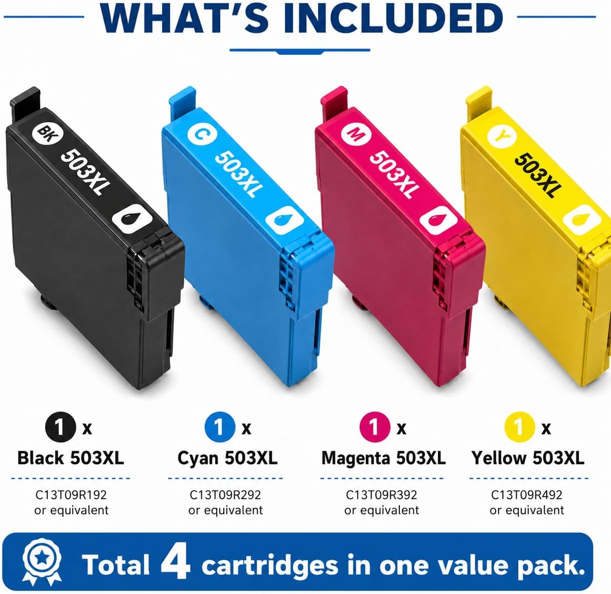 TAVICE 4X 503XL Ink Cartridges Compatible with Epson XP-5200 WF-2960 XP5200 WF2960