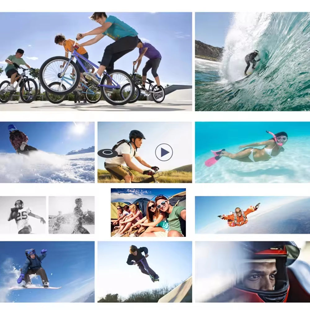 4K Action Cam with WiFi | Waterproof Sports Camera | 170° Wide Angle Lens| Remote Loop Recording | Motion Detection
