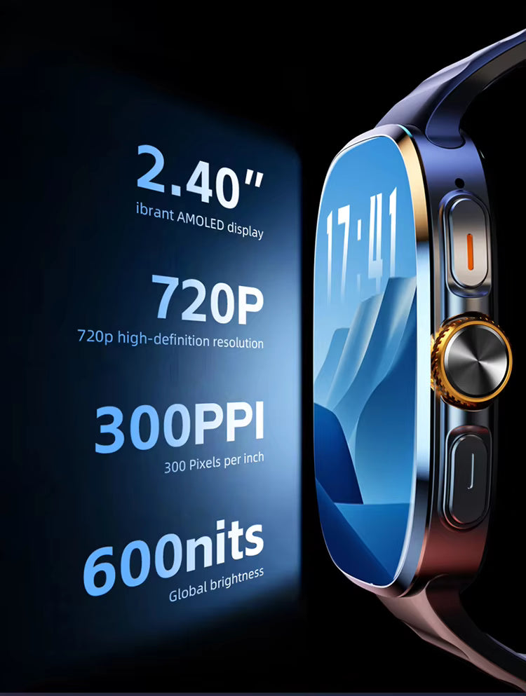 Tavice 5G Cellular Smartwatch – AMOLED Display, Rotatable Camera, GPS & Fitness Tracking