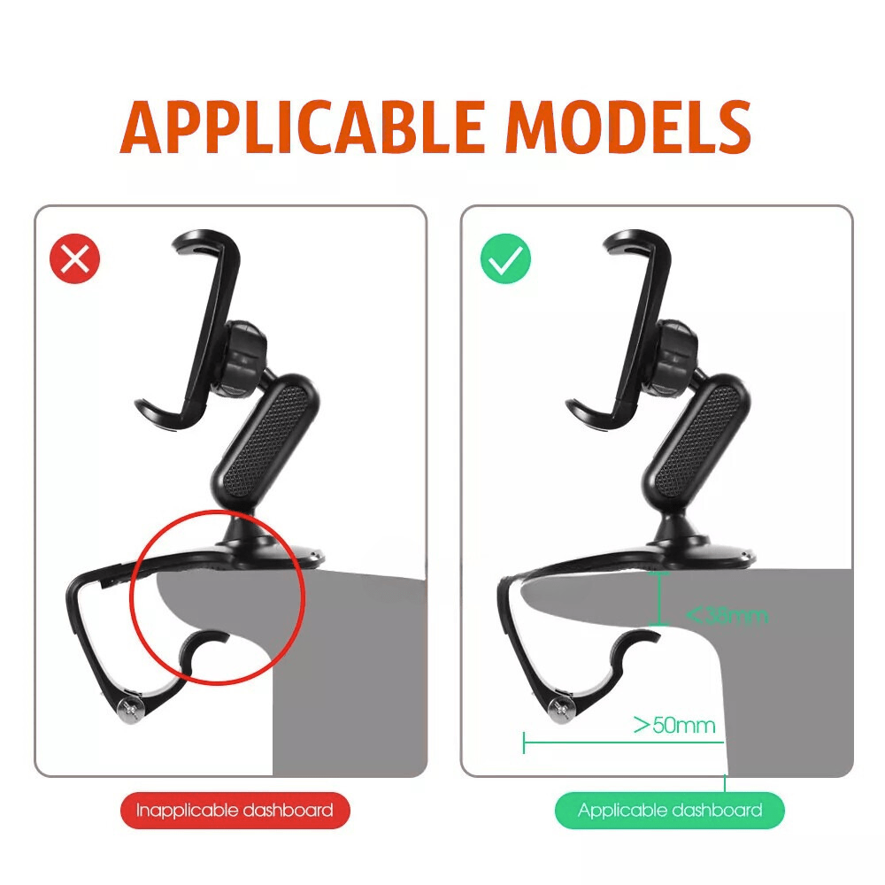 Adjustable Dashboard Car Phone Holder – Universal Cradle Mount for iPhone 16, Galaxy S25 & All Smartphones - Office Catch