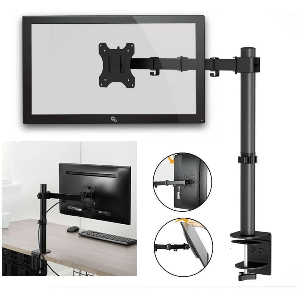 Adjustable Monitor Stand Single Arm Desk Mount Computer LCD TV Holder Display - OfficeCatch