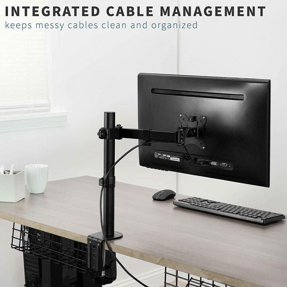Adjustable Monitor Stand Single Arm Desk Mount Computer LCD TV Holder Display - OfficeCatch