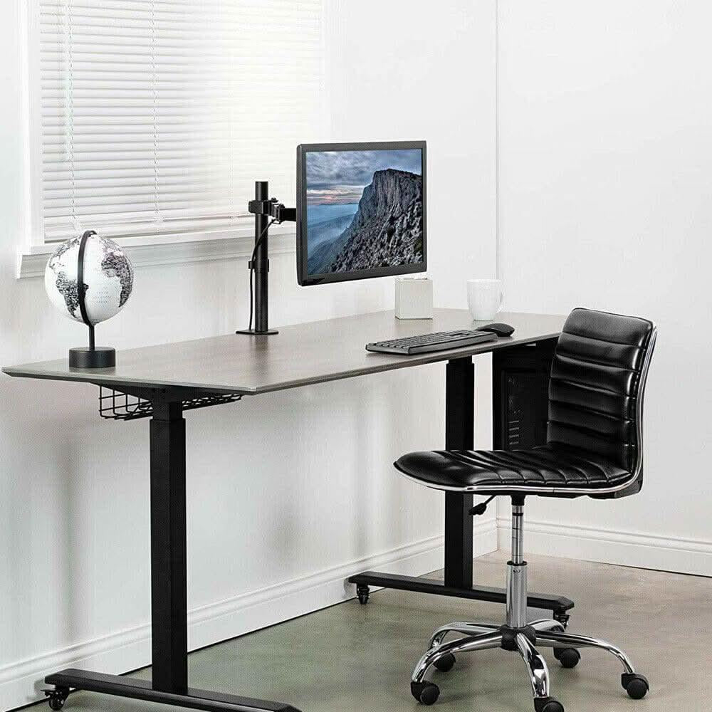 Adjustable Monitor Stand Single Arm Desk Mount Computer LCD TV Holder Display - OfficeCatch