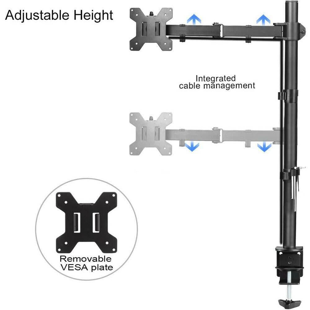 Adjustable Monitor Stand Single Arm Desk Mount Computer LCD TV Holder Display - OfficeCatch