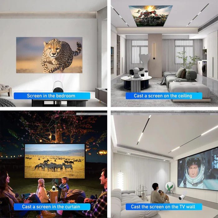 Android Wi-Fi Portable 1280x720P Full HD Smart Projector for Home Theater, Office, and Outdoor Cinema Experience - Office Catch