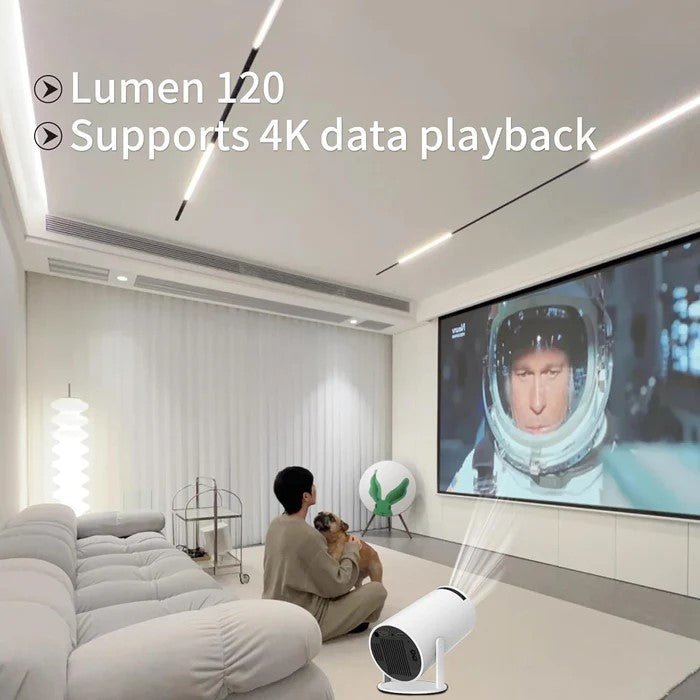 Android Wi-Fi Portable 1280x720P Full HD Smart Projector for Home Theater, Office, and Outdoor Cinema Experience - Office Catch