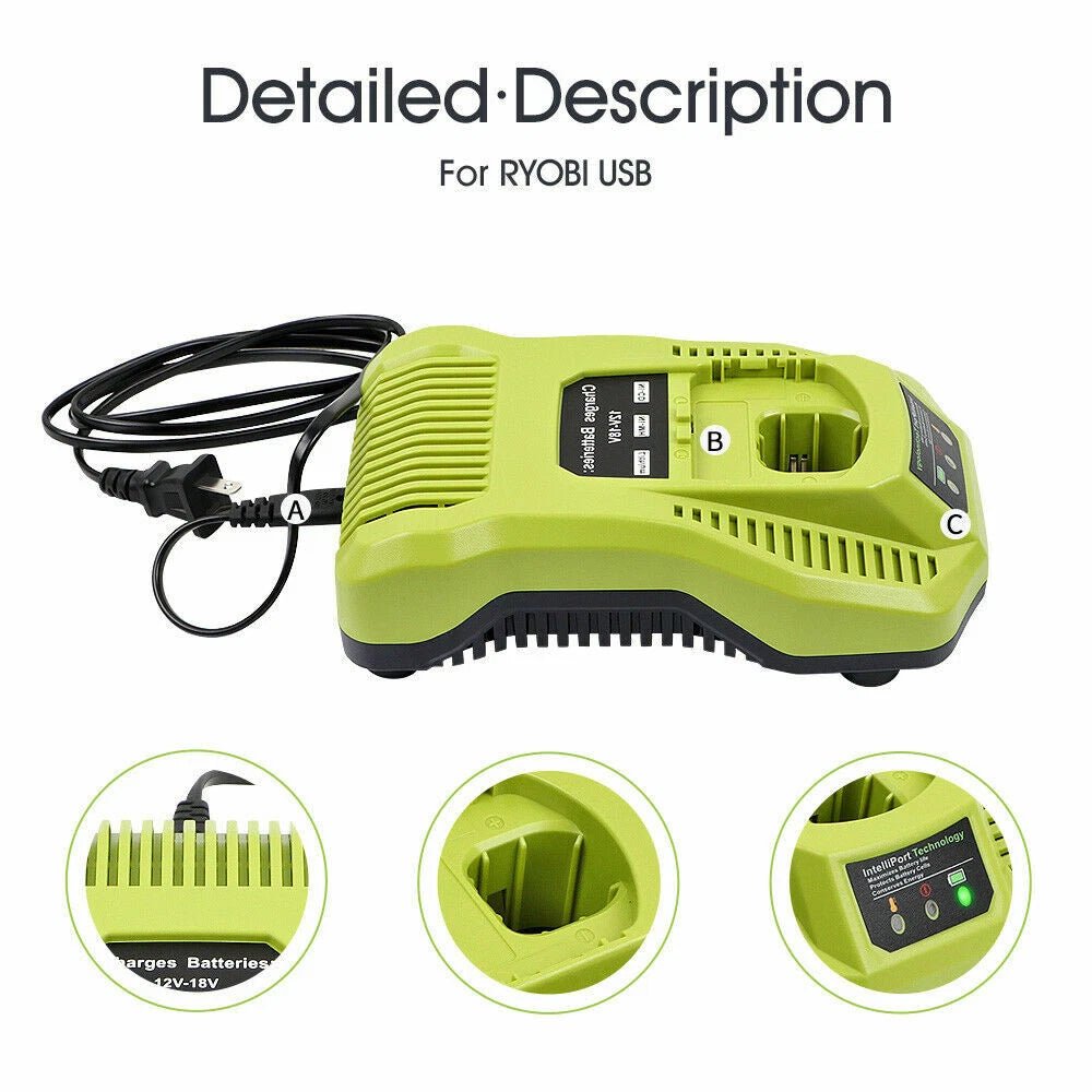 Battery Charger P117 For Ryobi One + Plus P108 Li - ion Ni - cad Ni - mh 12V - 18V New - Office Catch