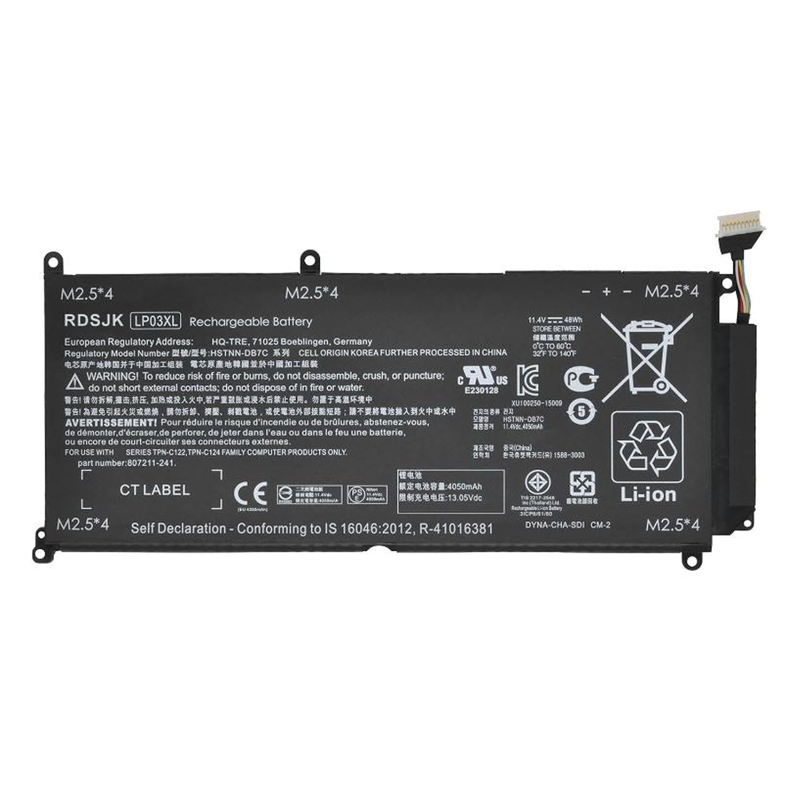 Battery for HP ENVY 15-AE020TX 15-AE015TX 15-ae021TX 807417-005 LP03XL LP03 - Office Catch