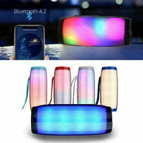 Black | LED Bluetooth Speaker Music Light Speaker with Radio - Office Catch