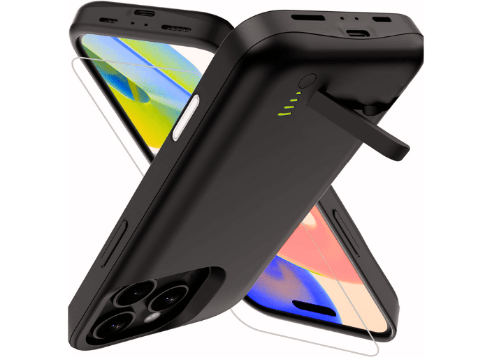 Case for iPhone 17 Pro Max with Built - in 5000mAh Battery & Foldable Stand Slim, Durable Charging Case - Office Catch