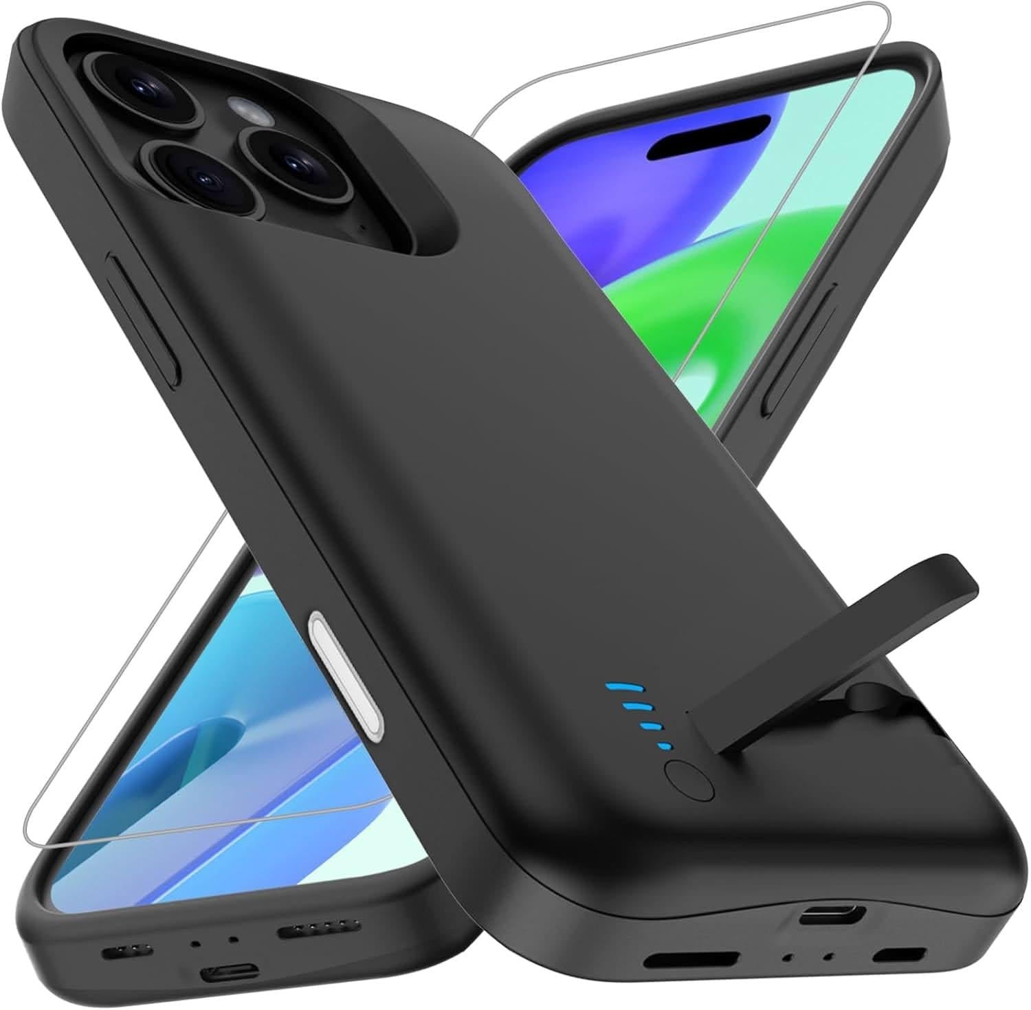 Case for iPhone 17 with Built - in 5000mAh Battery & Foldable Stand – Slim and Durable Charging Case - Office Catch