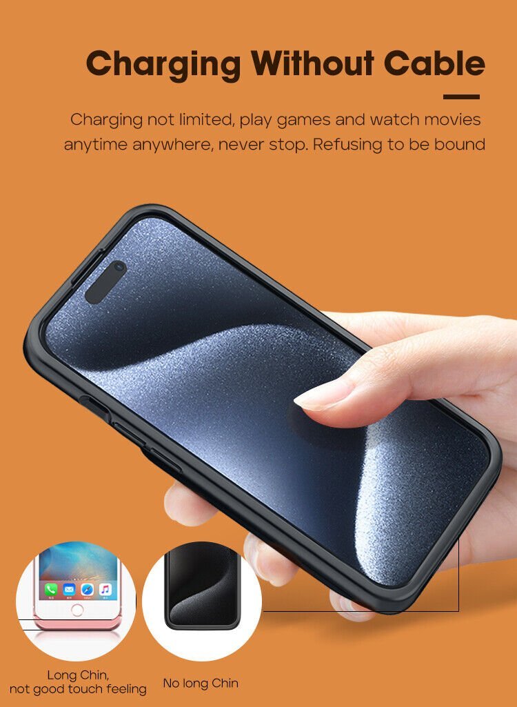 Charger Case Charging Cover for iPhone 15 Power Bank 5000mAh - Office Catch