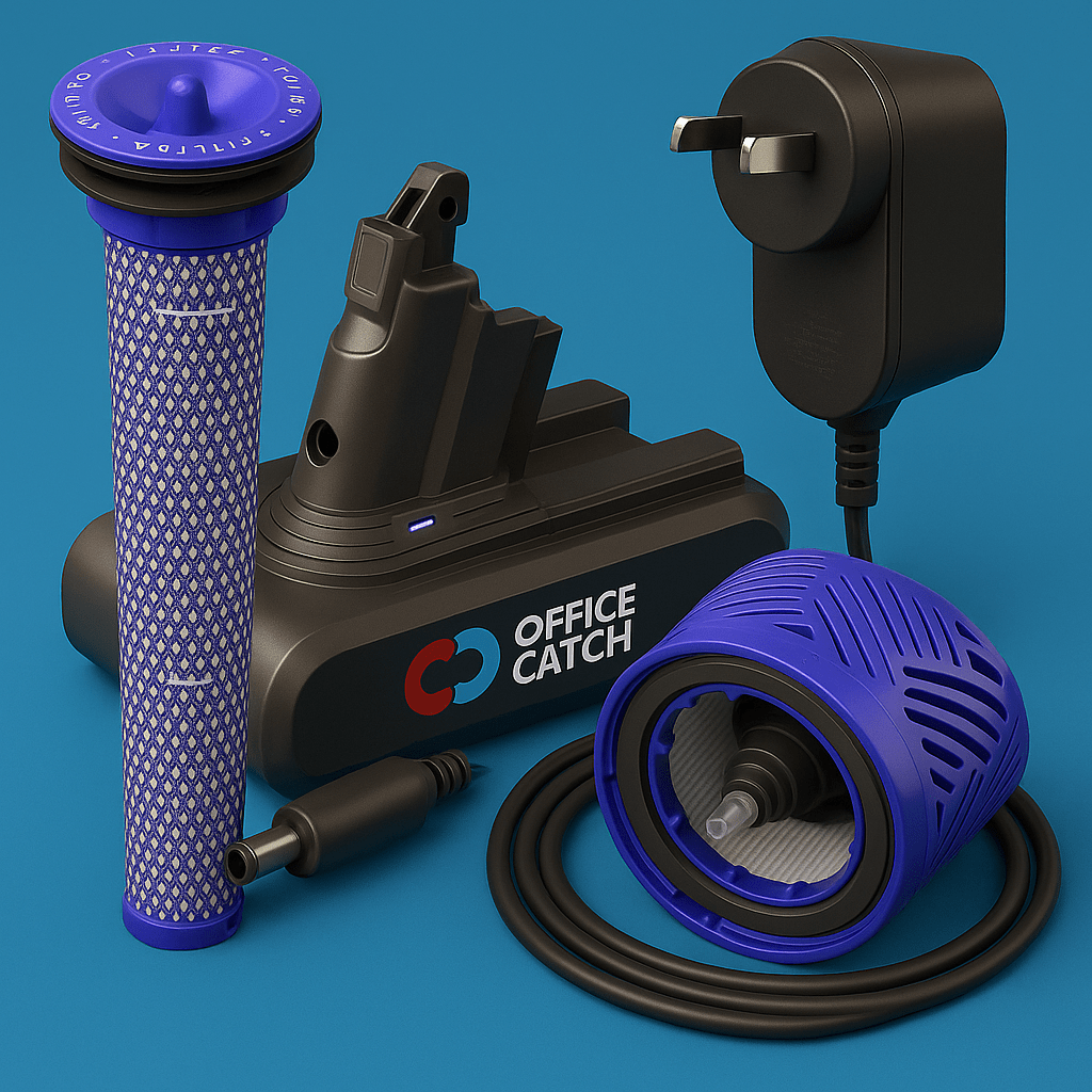Dyson V6 Battery & Charger Kit – Compatible with SV03/SV04/DC59/DC61 – Long - Lasting Replacement with Pre & Post Filters - Office Catch