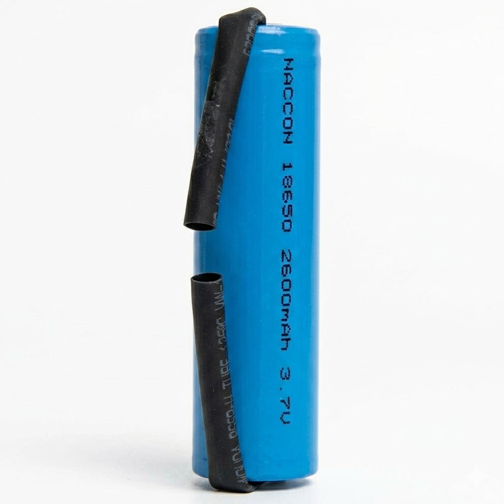 TAVICE 18650 Rechargeable Li-Ion Battery 2600mAh 3.7V Solder Tag Compatible Use