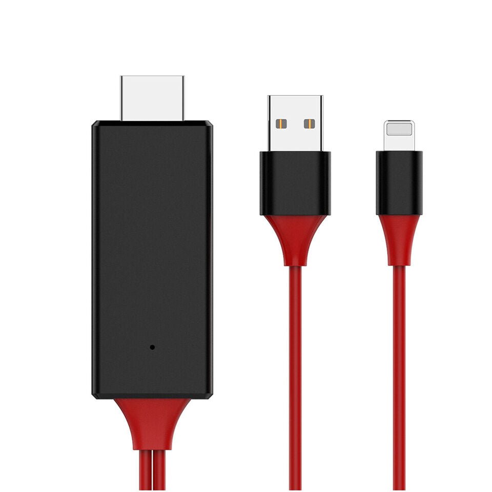 For iPhone to HDMI Digital TV Adapter Cable For iPhone 14 13 12 11 Pro XS iPad H - Office Catch