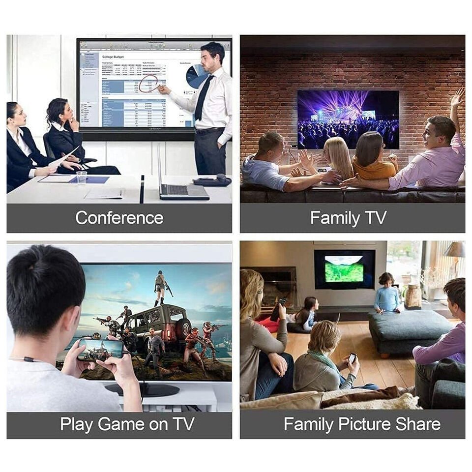 For iPhone to HDMI Digital TV Adapter Cable For iPhone 14 13 12 11 Pro XS iPad H - Office Catch