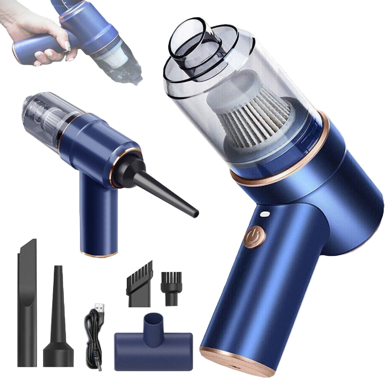 Hand held Vacuum Cleaner Cordless Vacuum Cleaner Mini Dust Blower Car Air Duster - Office Catch