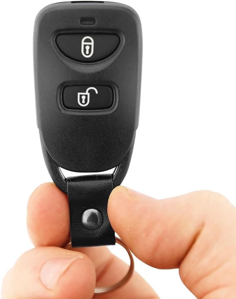 Hyundai Santa Fe & Tucson 2 - Button Remote Key Shell Replacement – Durable Case with Rubber Button Pad - Office Catch