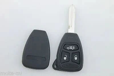 Jeep Grand Cherokee KK Key Shell Replacement – 3 - Button Remote Case with Blank Key Blade (2008–2012) - Office Catch