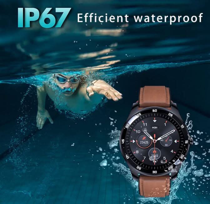 Men’s IP67 Waterproof Smartwatch with Full Touch Screen, Heart Rate & Activity Monitor - Office Catch