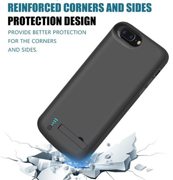 Protective Case with Built In Power Bank For iPhone 6 - Black - Office Catch