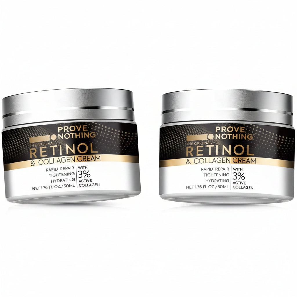 PROVE NOTHING Anti - Aging Retinol Cream for Face with Collagen & 5% Hyaluronic Acid Day & Night Moisturiser for All Skin Types (50ml) | DESIGNED IN AUSTRALIA - Office Catch