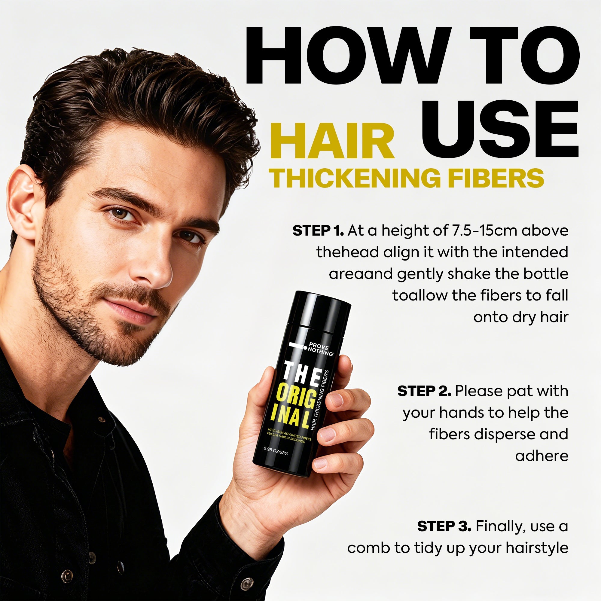 PROVE NOTHING Hair Fibres (28g) Instantly Fuller, Thicker Look Windproof & Sweatproof | Women and Men | Designed in Australia (Medium Brown) - Office Catch