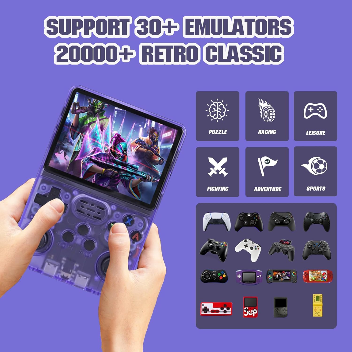 R36S Retro Handheld Console with 3.5" IPS Screen and 128GBof Games - Office Catch