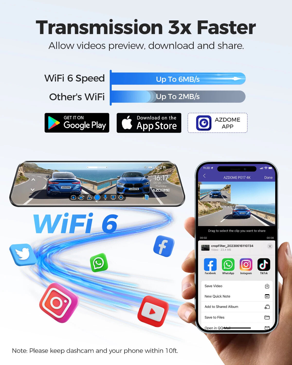 Rear camera installed above license plate