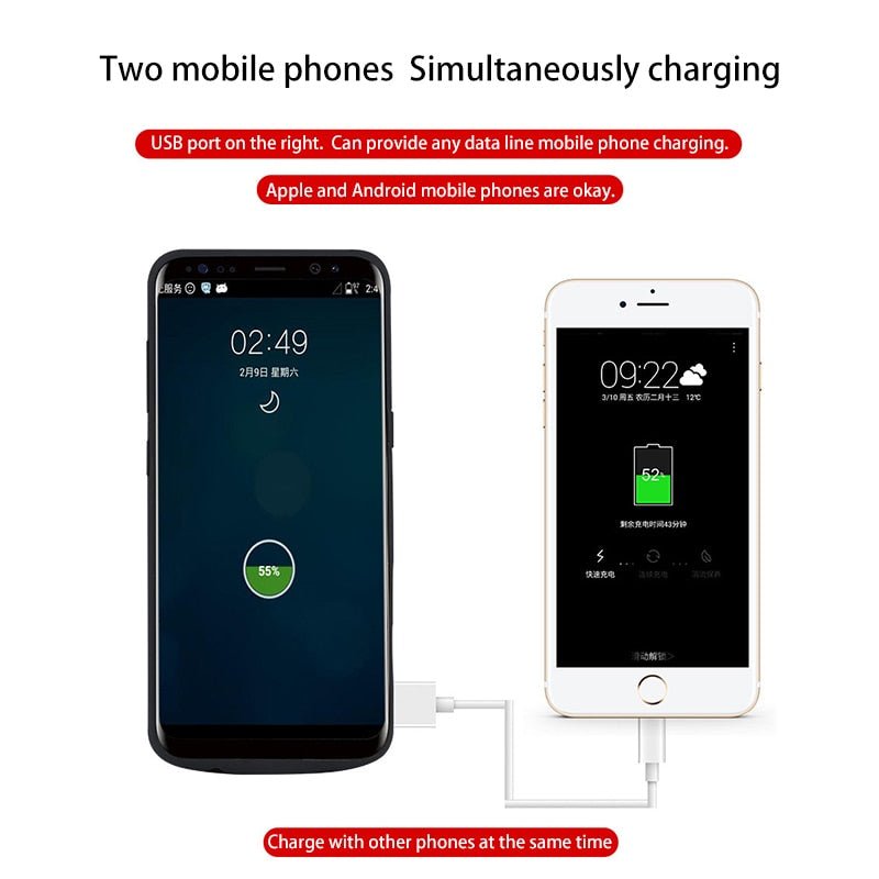 Samsung Galaxy S20 phone Slim Portable Protective Extended Battery Charger Cover - Office Catch
