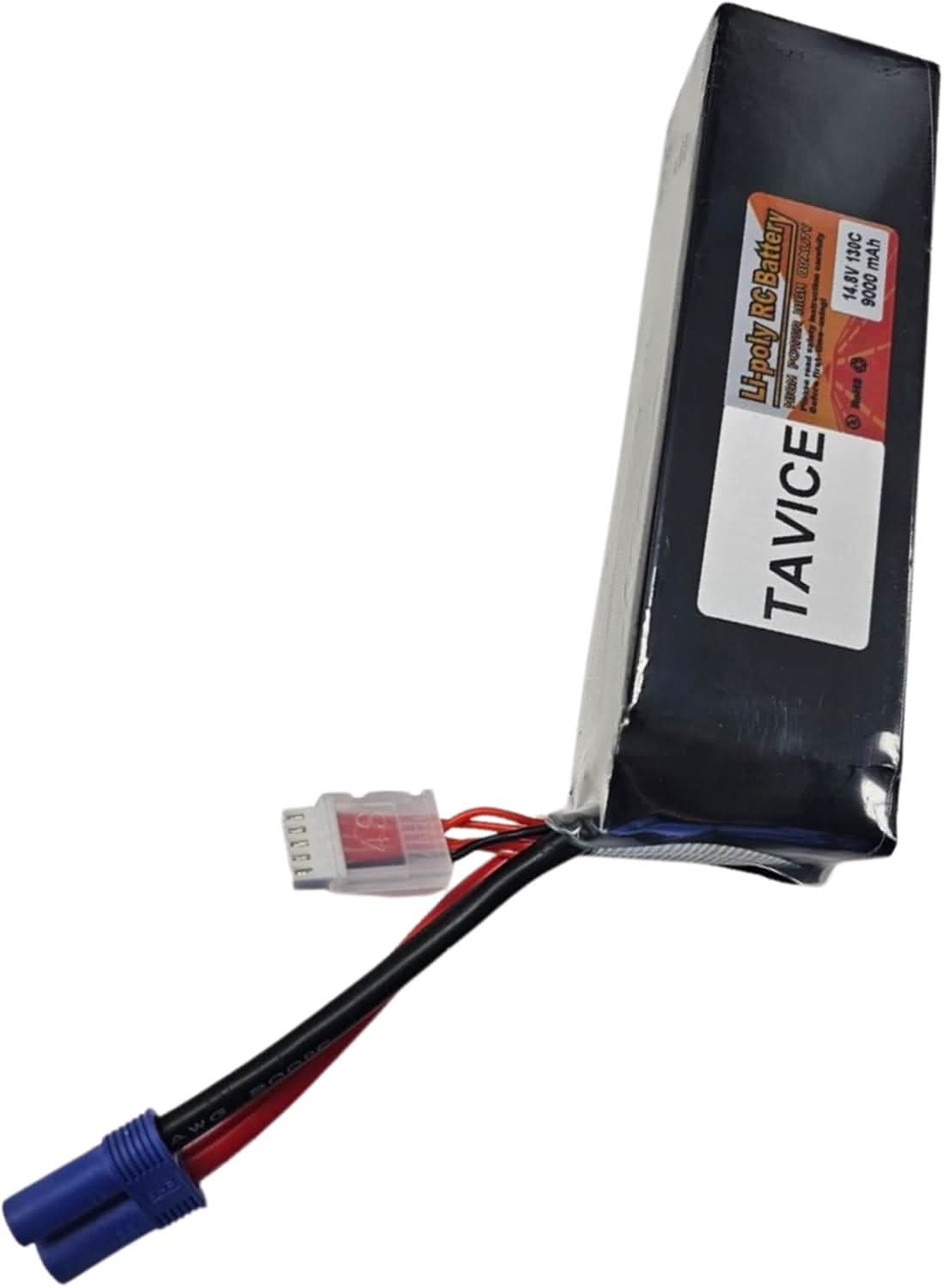 TAVICE 2 Pack 4S LiPo Battery 14.8V 9000mAh 130C with EC5 Connector Compatible with RC Car, Airplane, Jet & Helicopter - Office Catch
